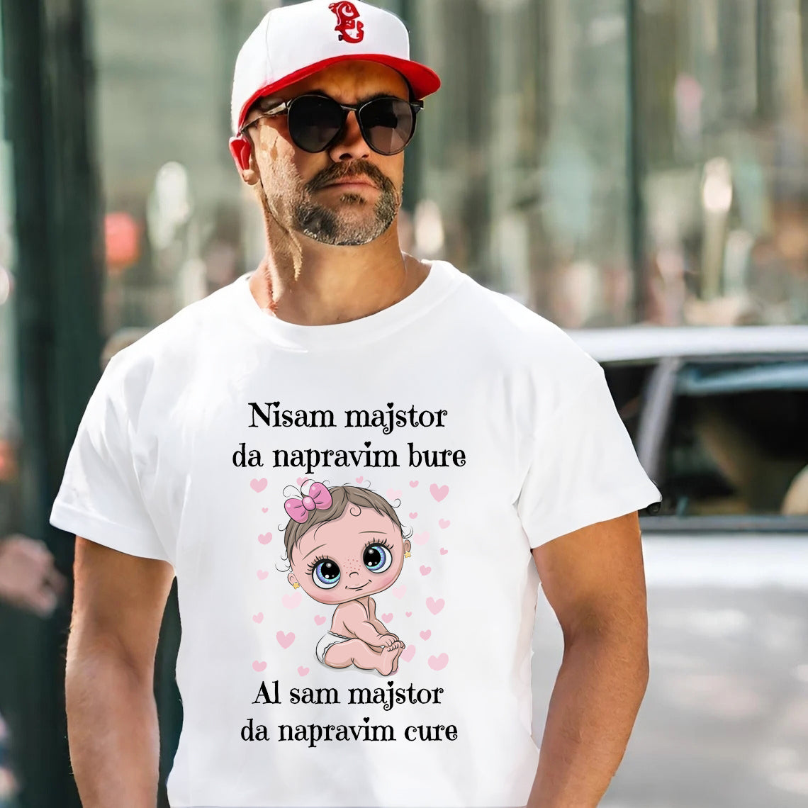 Nisam majstor da napravim bure, al sam majstor da napravim cure - muška majica