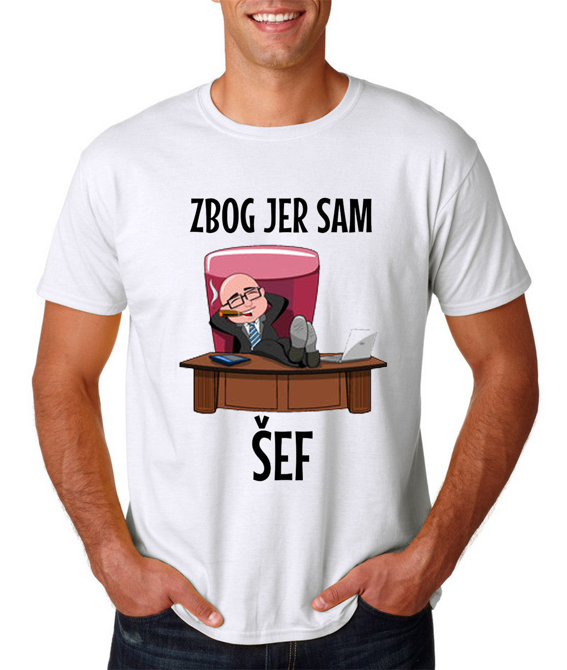 Zbog jer sam šef - muška majica