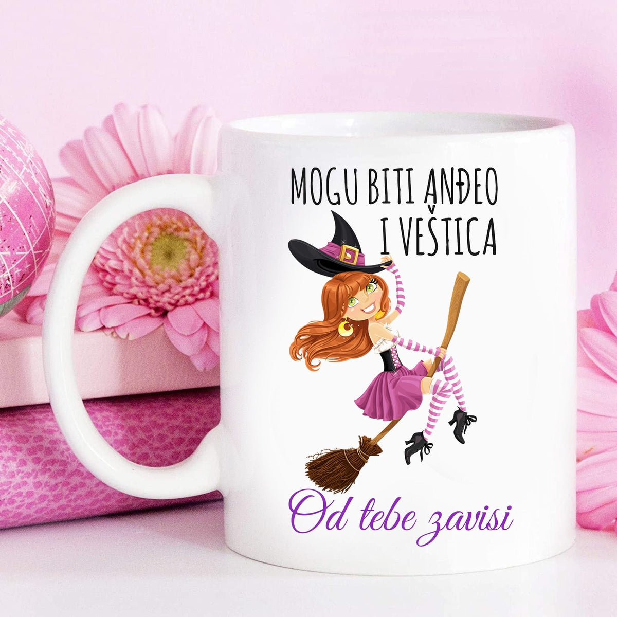 Mogu biti anđeo i veštica, od tebe zavisi - šolja