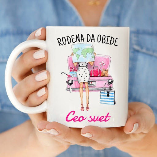 Rođena da obiđe ceo svet - šolja