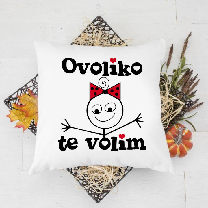 Jastuk ovoliko te volim