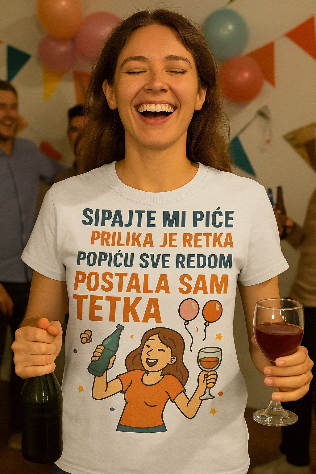 Sipajte mi piće, prilika je retka, popiću sve redom, postala sam tetka - ženska majica