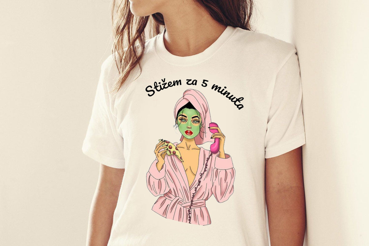 Stižem za 5 minuta - ženska majica